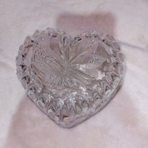 Vintage Hofbauer Crystal Bird Jewelry Dish